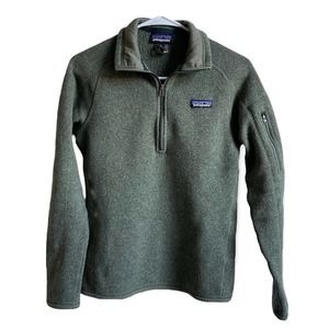 Patagonia Better Sweater 1/4 Zip Pullover Womens Size Small Long Sleeve. Green